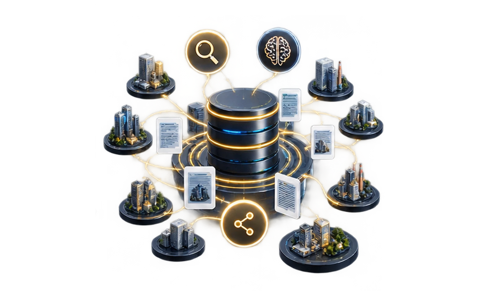 Central market knowledge source connected to search and AI references